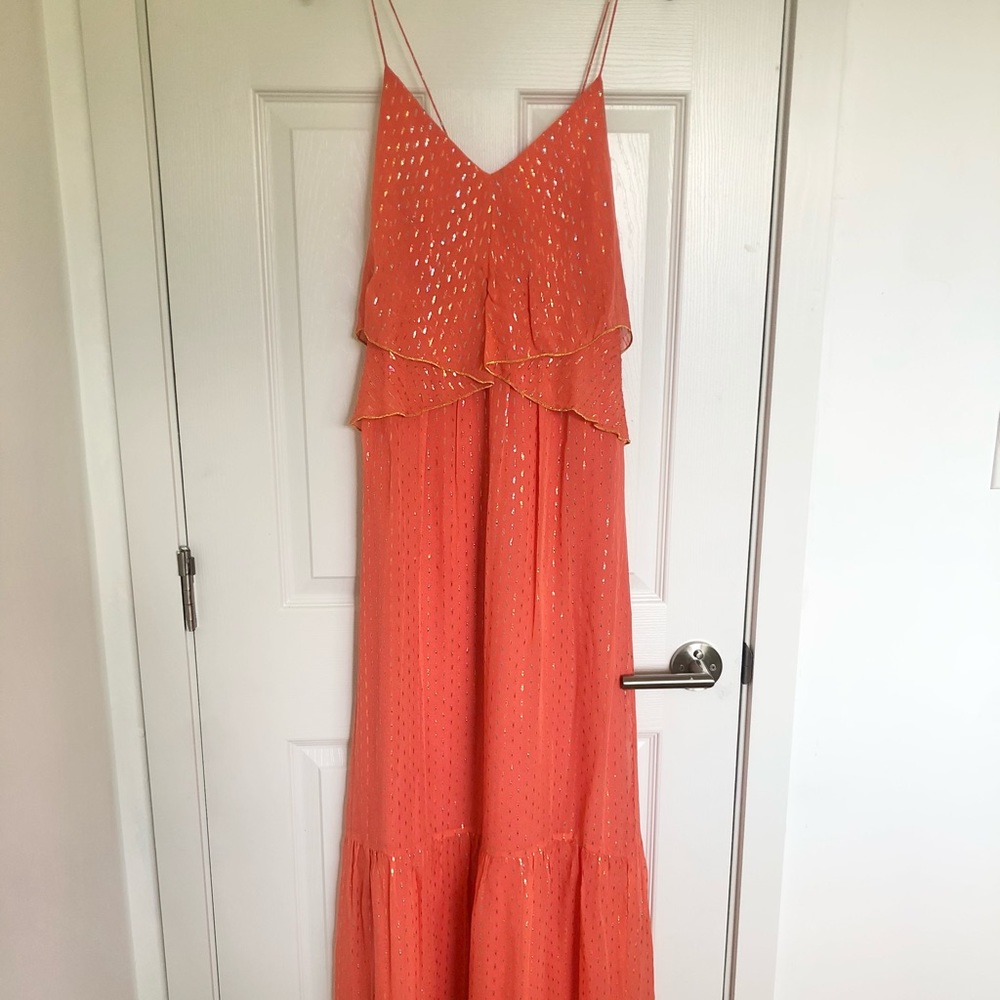 Red Orange Long Formal Dress US 6 NWT